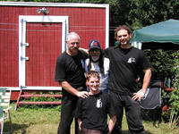 The Aussies and Grandmaster St Charles. Front: Stephen Wells; Back: Master Hardy, Pai Shinzan, Shr Fu Bellchambers
