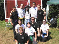 The Pittsburg people surrounding Pai Shinzan (Sifu White directly behind Shinzan)
