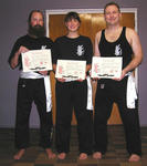 Paul Palma, Serena Broso and Mark Matthews - now White Sash students - very well done!