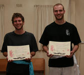 Calvin and Anthony after their grading - well done both!