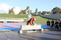 Master Hardy breaking 5 concrete sleepers at the National Dragon Boat Championships