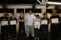 From left to right:
Colin Burke; Harry Burke; Wasu Savage; Shr Fu Bellchambers; Tom Turner; Riley Turner, and John Turner