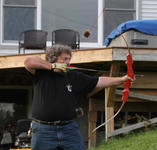 Master Luciano draws the Bob Lee bow after training - looking very natural!