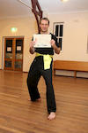 Peter, now wearing his Yellow Sash