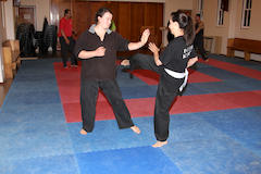 Women Warriors enjoying their own company on the mats